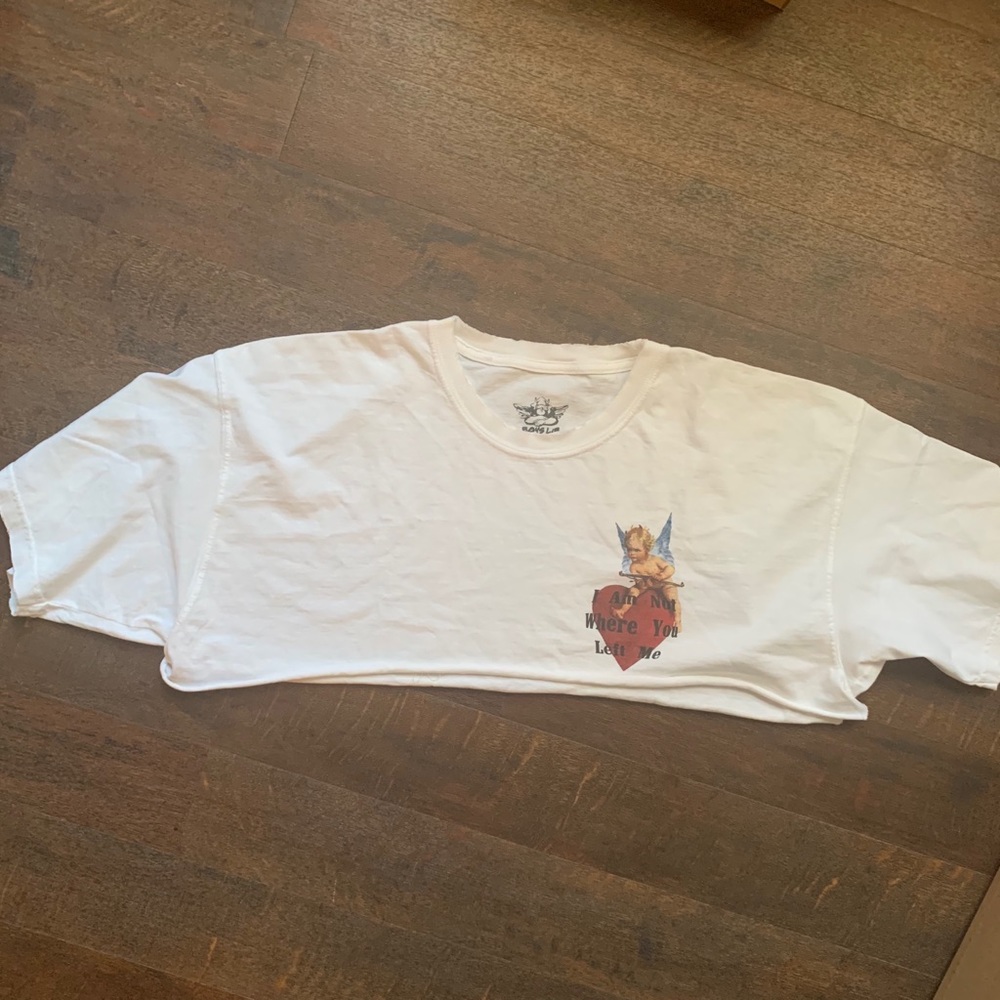 Boys Lie I Am Not Where You Left Me crop tee - Picture 2 of 9